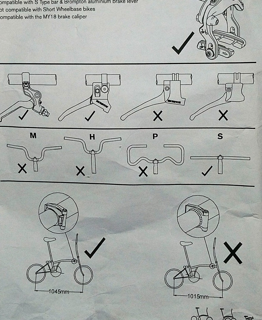Brompton Brake Cable & Outer Front S Type Standard RH Lever – PioraBikes