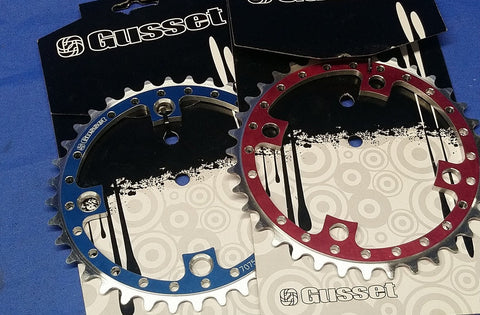 Gusset TRIAL-R Series Bicycle Chainring 36T BCD 104 mm Blue