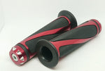 Bicycle Handlebar Grips Black with Red