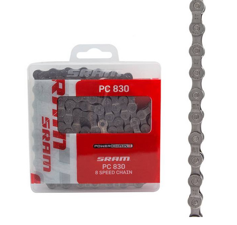 Sram PC 830 Bicycle Chain 8 Speed 1/2 x 3/32" 114 Links